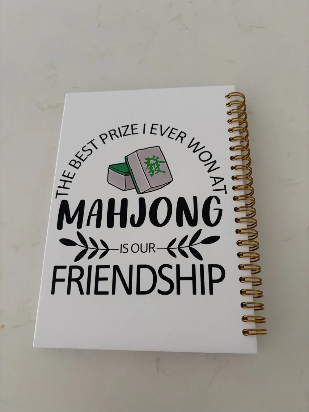 Mahjong Friendship Wall Art Print in White and Green